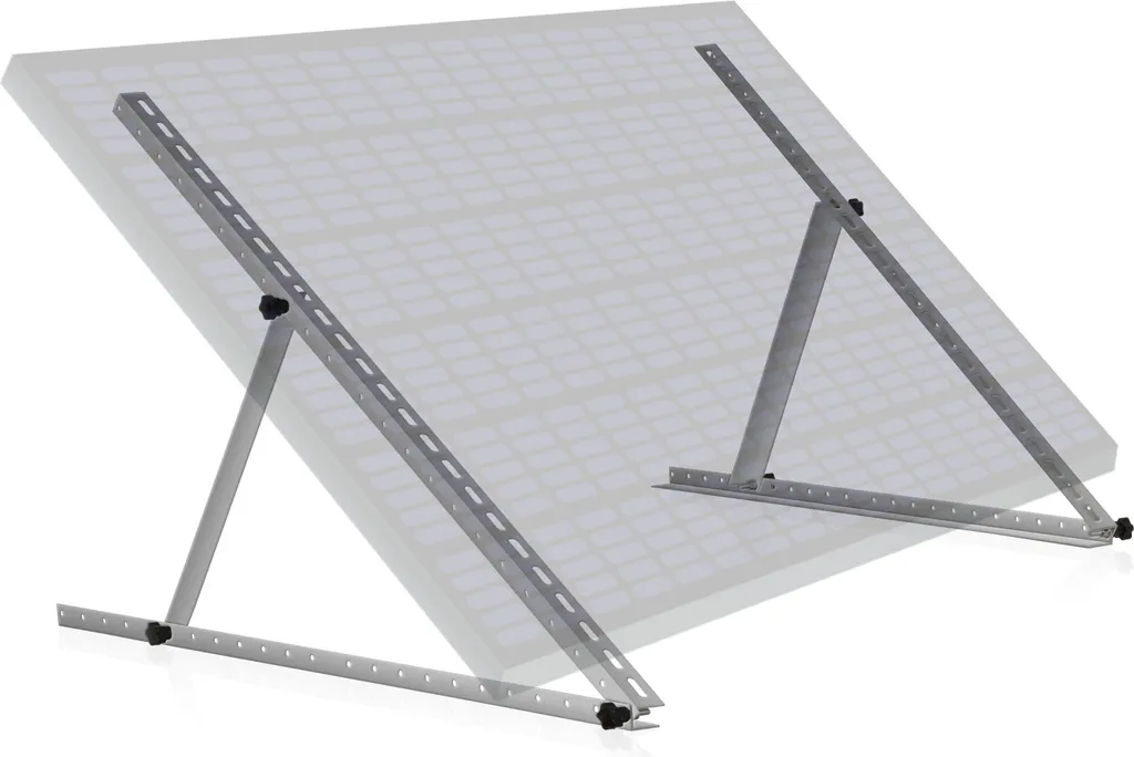 Support panneau solaire Zelsius réglable 0-90° en aluminium de 114 cm