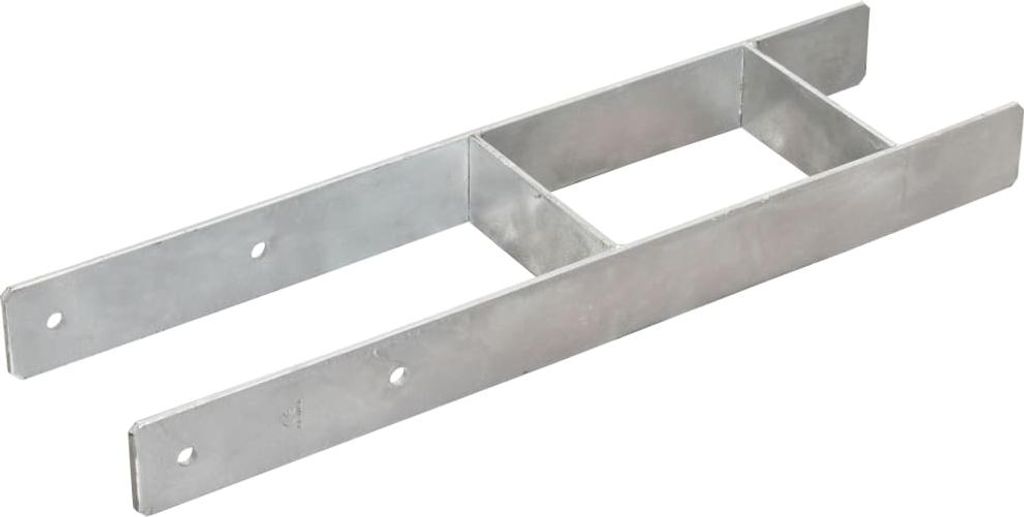vidaXL Pfostenträger 6 Stk. Silbern 14×6×60 cm Verzinkter Stahl