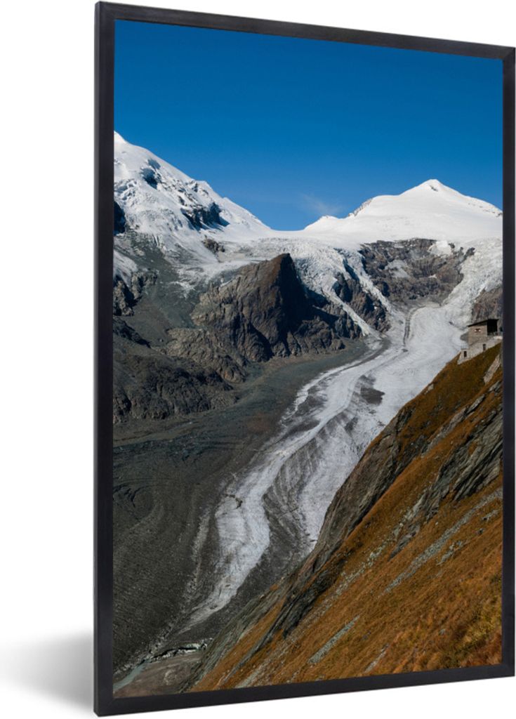 MuchoWow Gerahmtes Poster Die Straße in den österreichischen Alpen an der Großglockner Hochalpenstraße 20x30 cm - Poster mit Schwarzem Bilder...
