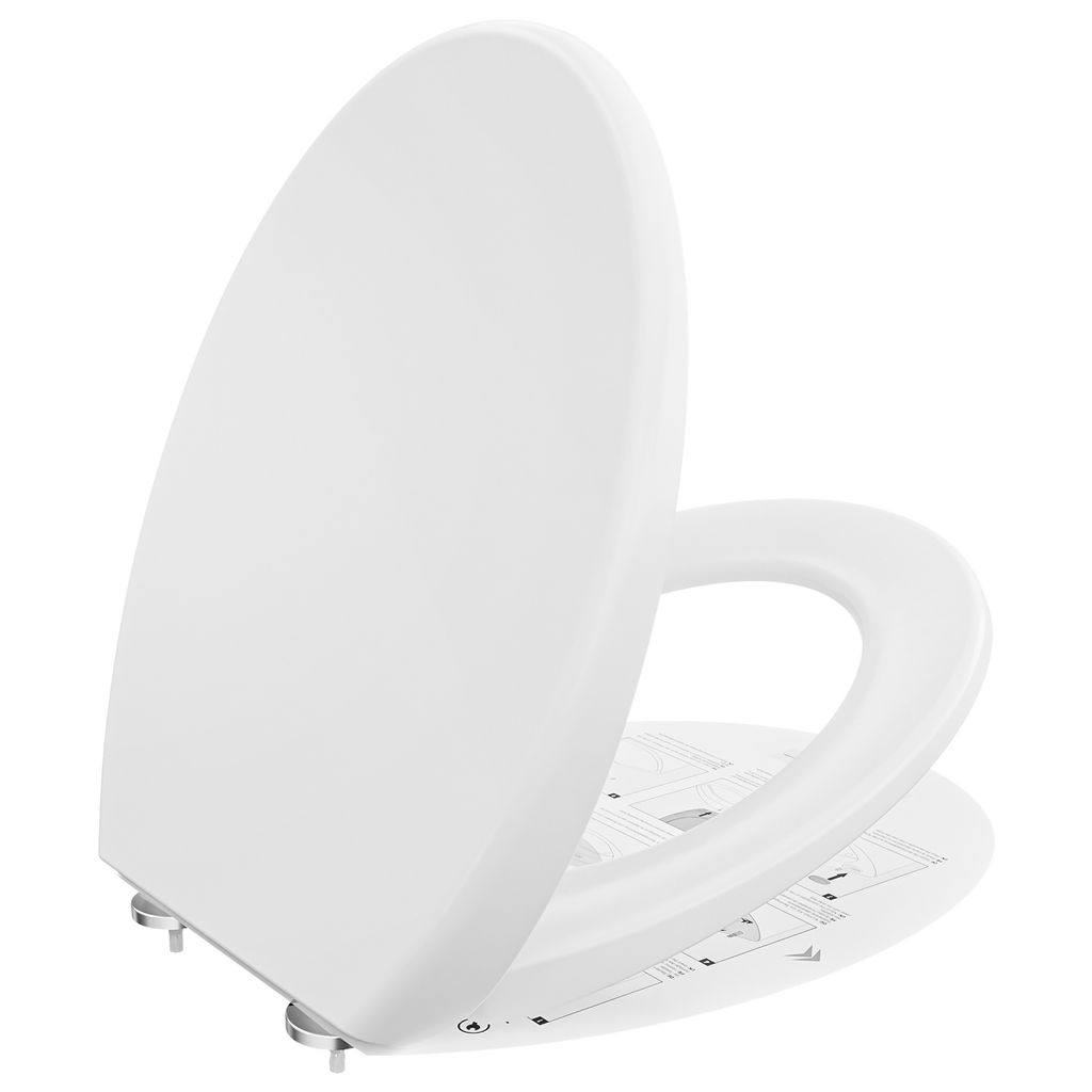 CECIPA WC-Sitz O-Form Toilettendeckel mit Absenkautomatik & Produktbild 