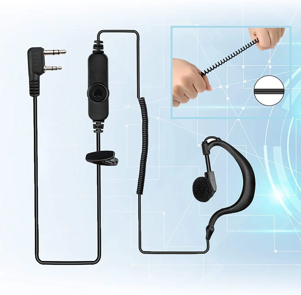 Auricolari 2 Pin G-Shape Retevis per Escursioni e Softair | 2 Pezzi - 7