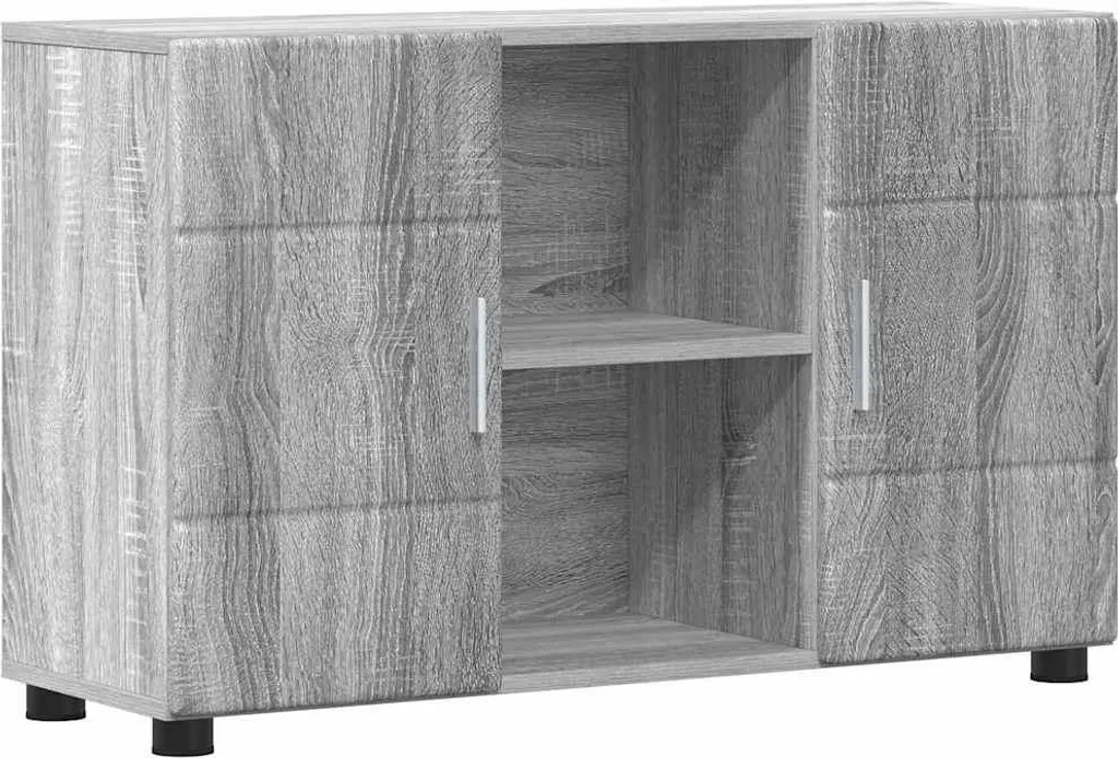 SYFAX™ Credenza Grigio Sonoma 88,5x30,5x55,5 cm - Mobile Design Multistrato