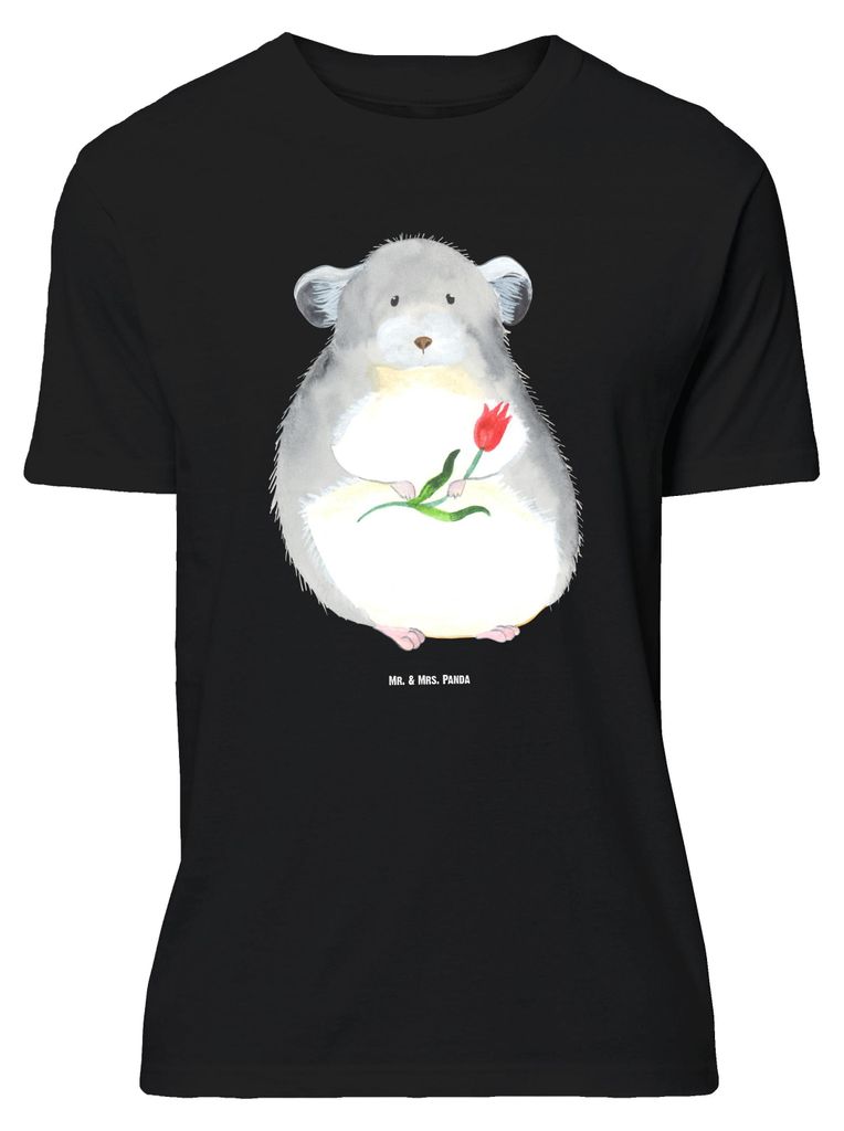Mr. & Mrs. Panda Größe M T-Shirt Chinchilla Blume - Schwarz - Geschenk, Shirt, Büro, Glücklichsein, Lustige Sprüche, Kummer, mit Spruch, Chaos...