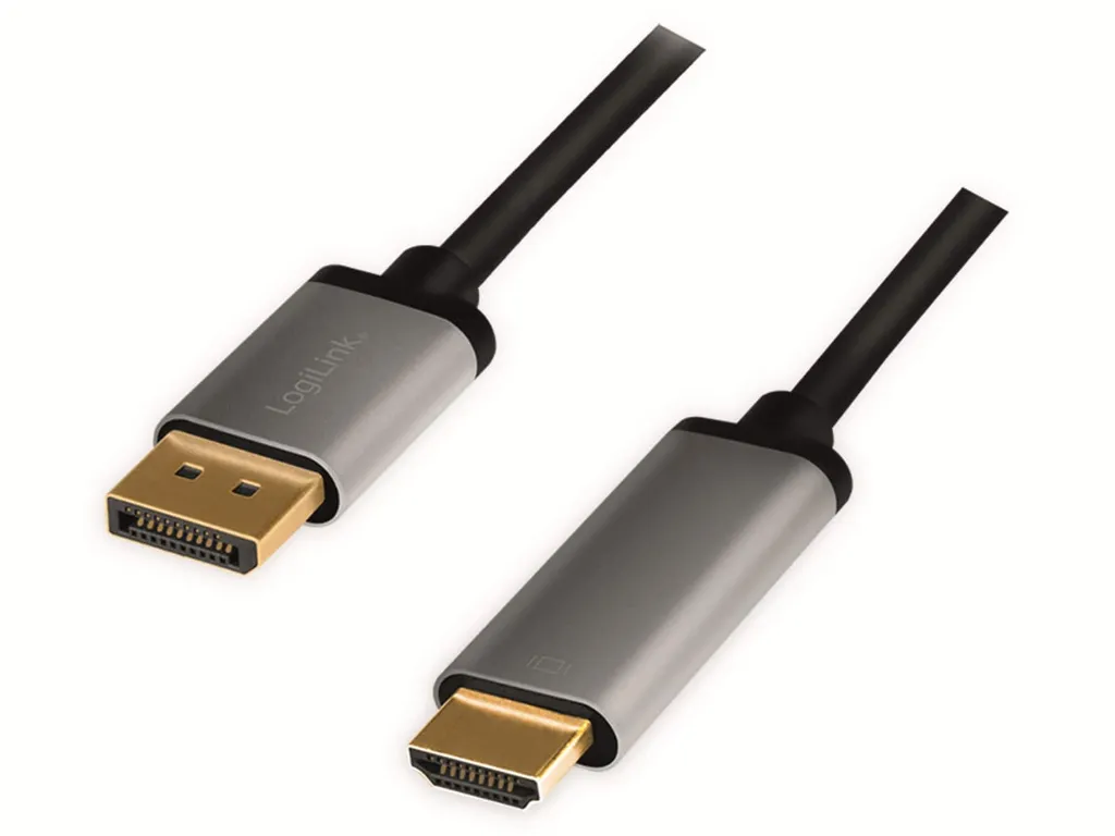 Adaptateur vidéo DisplayPort vers HDMI 2m haute résolution LogiLink