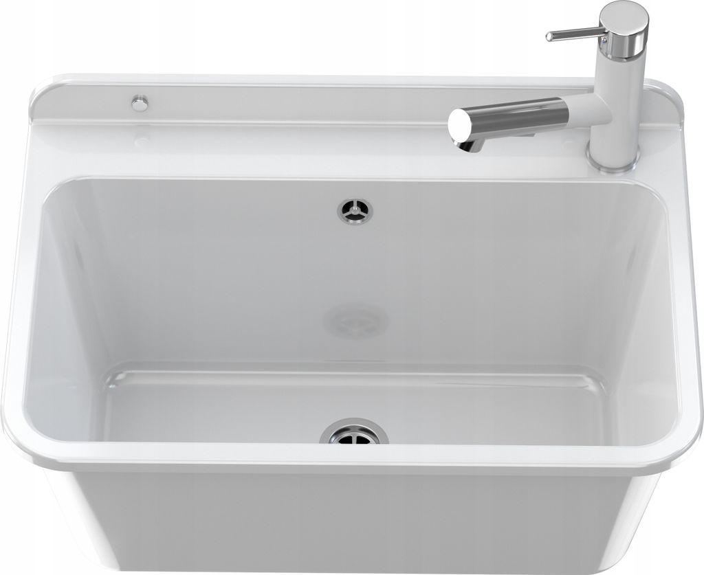 Granitan | Lavello GRANDE - 61x41 cm - Bianco - Resistente Immagine del prodotto 