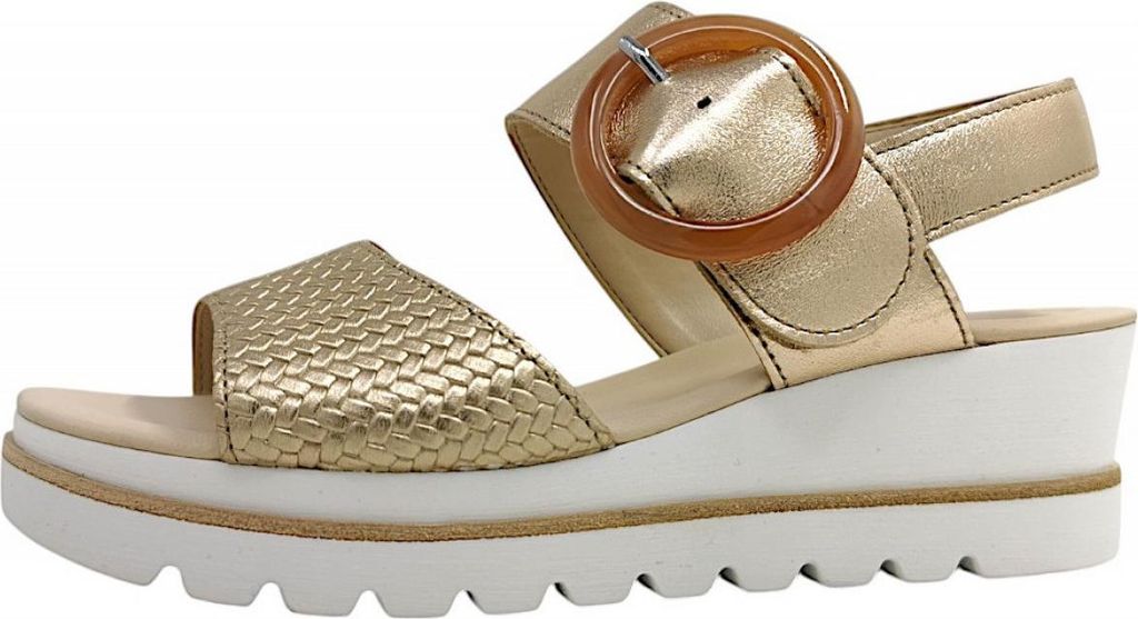 Gabor Damenschuhe Sandalen Hoch Sandalette Gold Freizeit, Schuhgröße:EUR 37 | UK 4