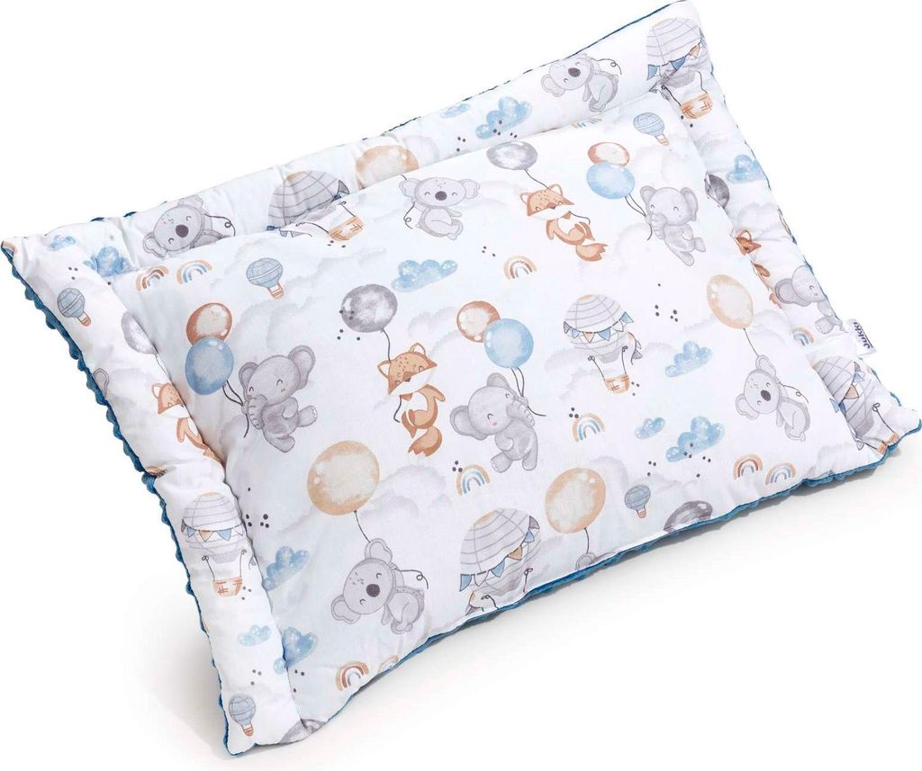 Balloon Friends & Denim Minky Doppelseitiges Kinderkissen 40 x 60cm