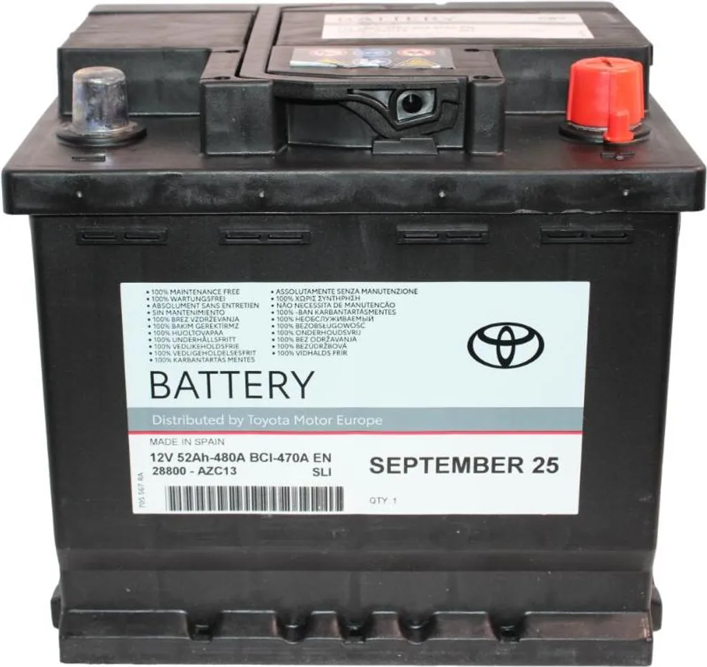 Batterie 12V Toyota pour trajets urbains Yaris Aygo et hybrides Prius