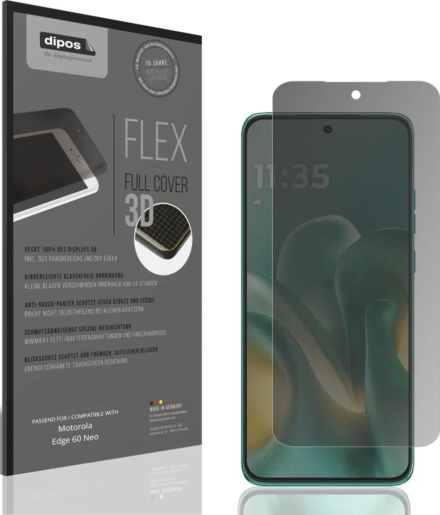 Pellicola protettiva Privacy per Motorola Edge 60 Neo Protezione Antiurto Anti-Shock