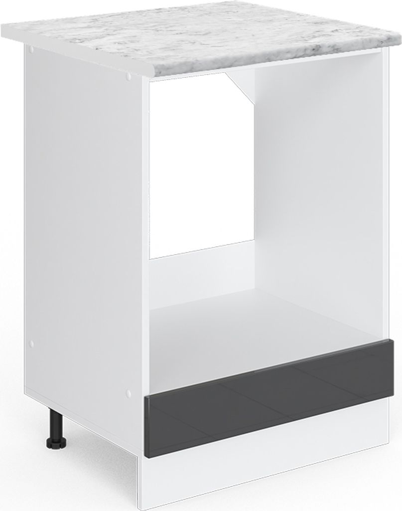 Vicco Herdumbauschrank R-Line, 60 cm , AP Marmor, Anthrazit Produktbild 