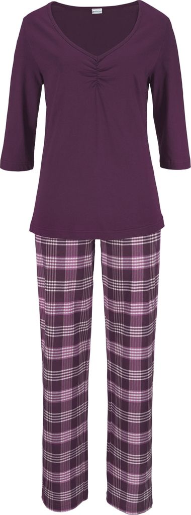 Vivance Dreams Pyjama 2 -teilig bordeaux Größe 56/58