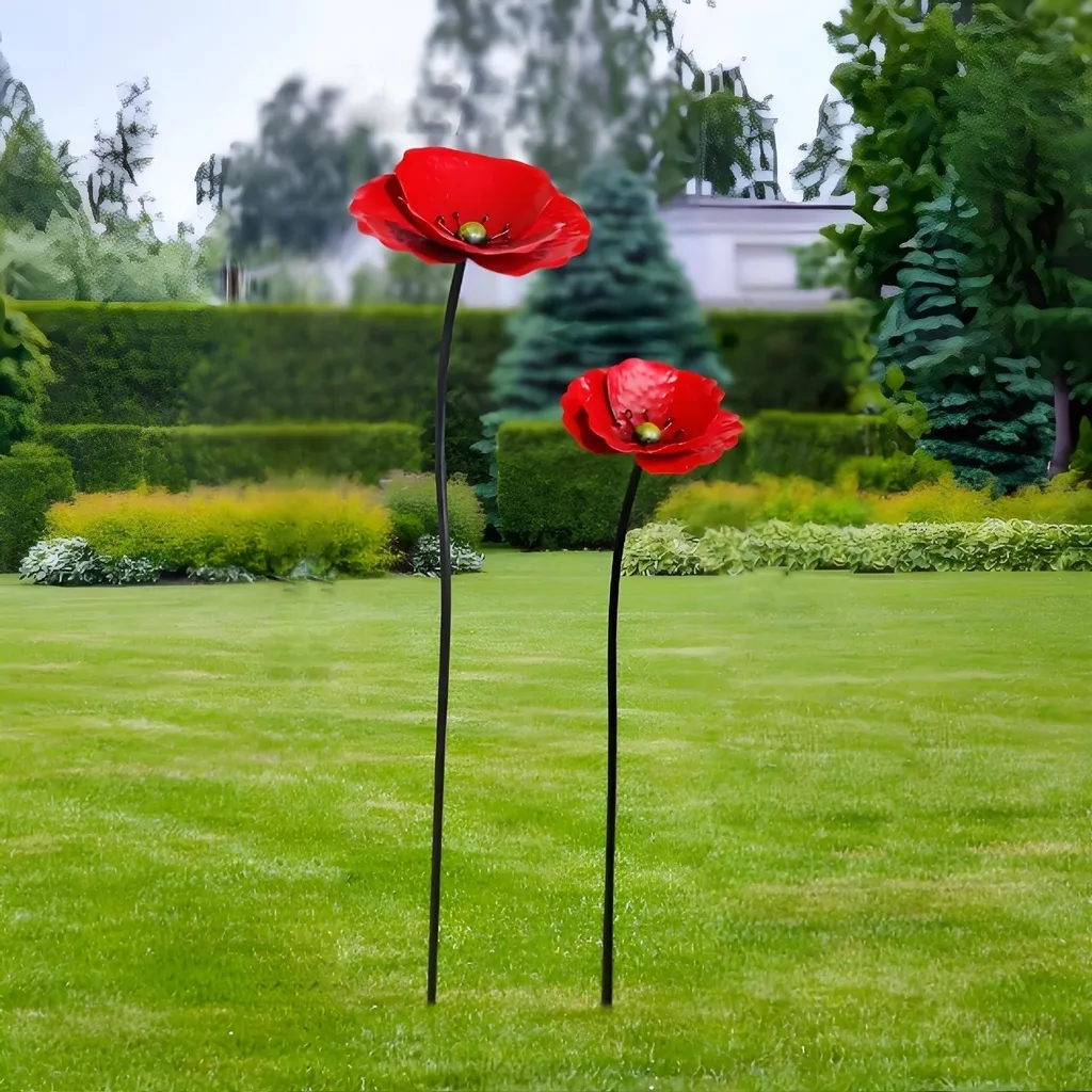 Coupelle d'eau pour insectes et oiseaux (Lot de 2) avec tuteur de jardin