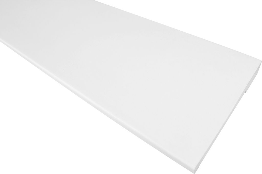 GRAND DECOR Stuckleisten Wand flach modern, PolyurethanHartschaum weiß - 2m Wandleisten glatt Wandvertäfelung Landhaus Deckenleisten (10 Meter CR...