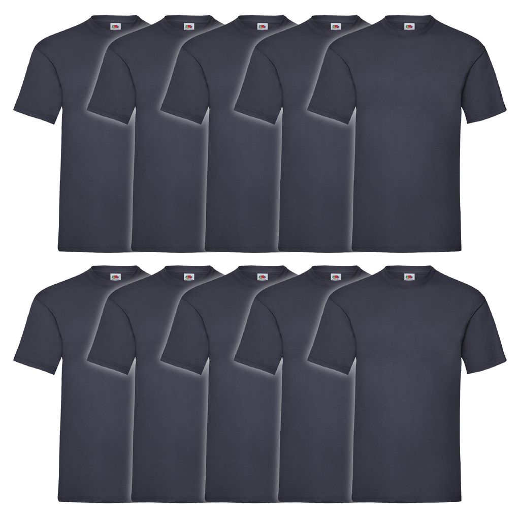 10er Pack Fruit of the Loom Valueweight T-Shirt Farbe: deep Produktbild 