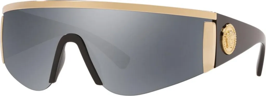 Versace VE2197 10006G Occhiale da Sole Unisex Shield Tribute Oro
