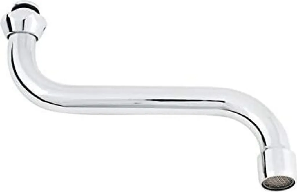 Bocca Erogazione S 3/4 Pollici - Lunghezza 180 mm - Finitura Cromata