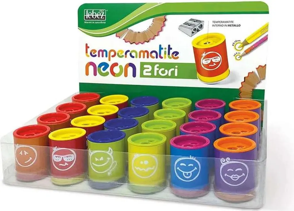Lebez 81061 Taille-crayon manuel multicolore de bureau haute précision
