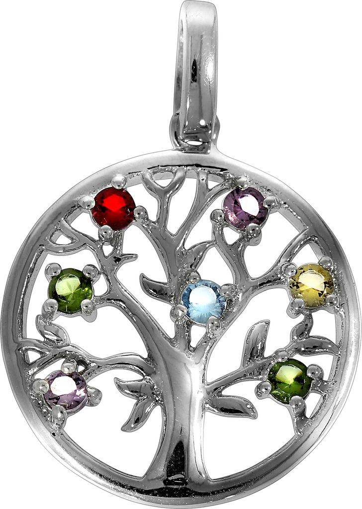 F Anhänger 925/- Sterling Silber 2,9cm weiß Glasstein 358240873-1