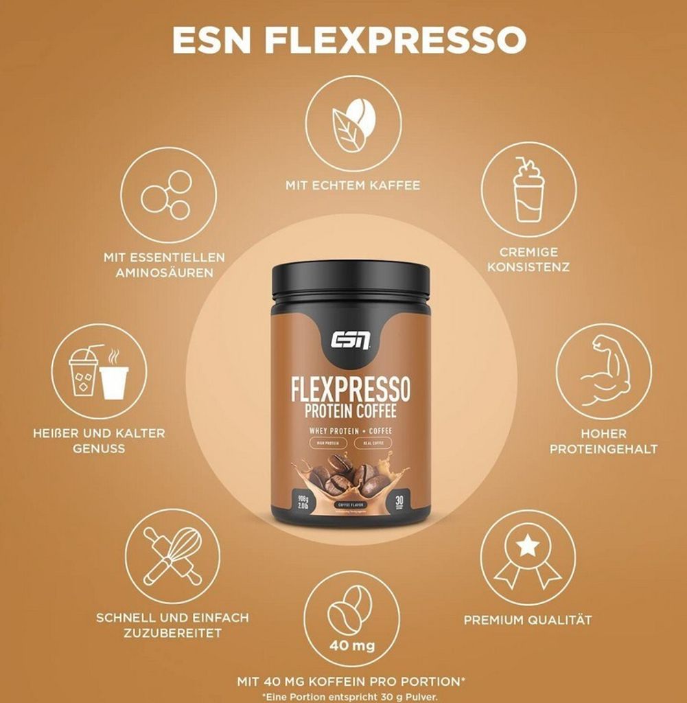 ESN Flexpresso Protein-Kaffee (908 g)