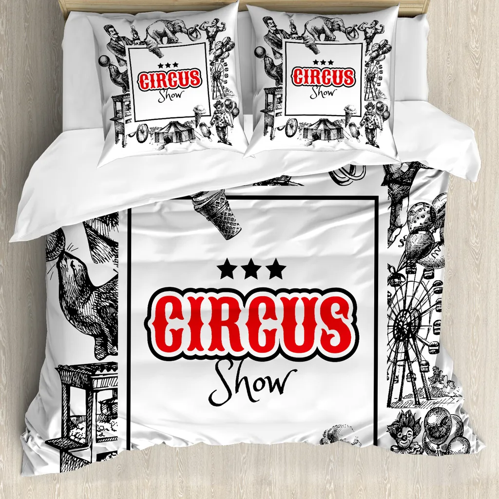 Copripiumino Vintage Circus Show ABAKUHAUS 155x220 - Stile Retrò