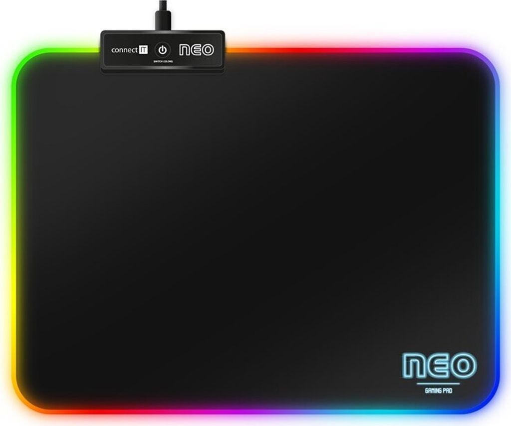 Connect IT CMP-3100-SM, Schwarz, Einfarbig, Gummi, Textil, Mehrfarbig, Gaming-Mauspad