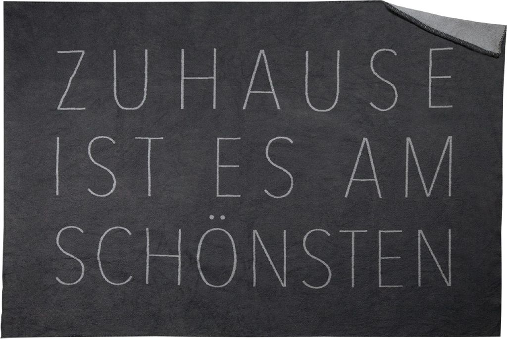 räder LIVING Decke ZUHAUSESEIN Kuscheldecke aus Baumwolle