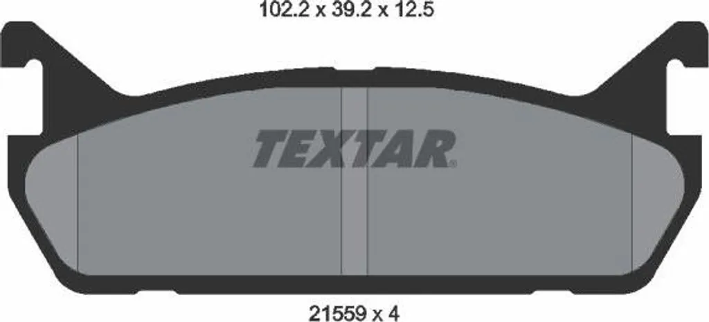 Jeu de plaquettes de frein à disque TEXTAR compatible Mazda MX-5 OE