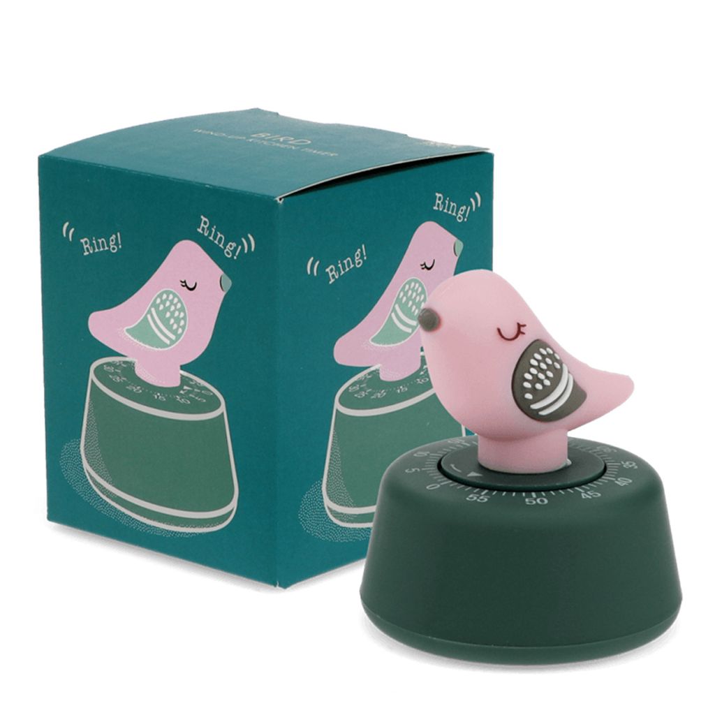 Eieruhr Küchentimer Vogel mit lauter Glocke mechanisch ca. 7,2 x 7,2 x 8,3 cm