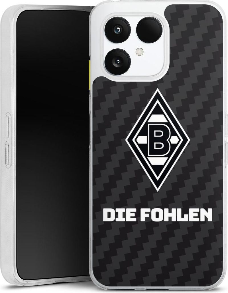 DeinDesign Handyhülle für Fairphone 6 Silikon Hülle Case Smartphone Schutzhülle Borussia Mönchengladbach Carbon Gladbach
