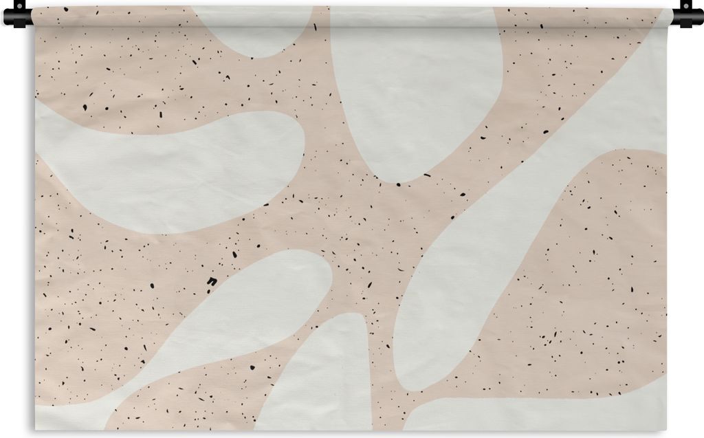 MuchoWow Wandteppich Wandbehang Pflanzen - Abstrakt - Rosa - Pastell 150x100 cm Tapisserie Dekoration Wandtuch - Waschbar - Tapisserien - Wand-Decke