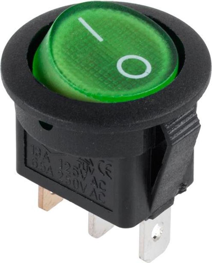 Schalterstecker beleuchtet grün 230V PRK0002D LECHPOL