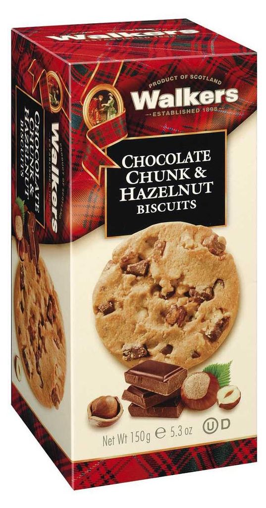 Walkers Chocolate Chunk and Hazelnut Biscuits z kawałkami Zdjęcie produktu 