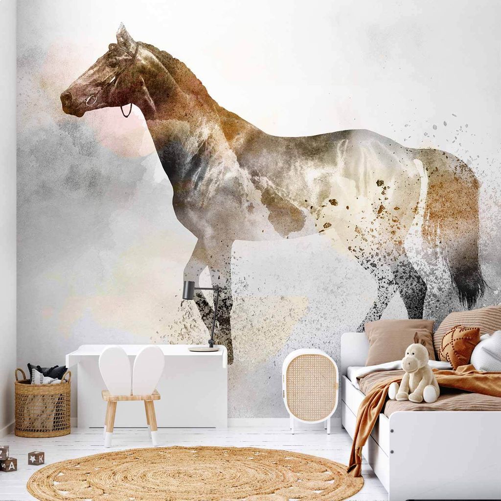 Vlies Fototapete - Fiery Steed 300x210 cm Tiere g-C-0259-a-a