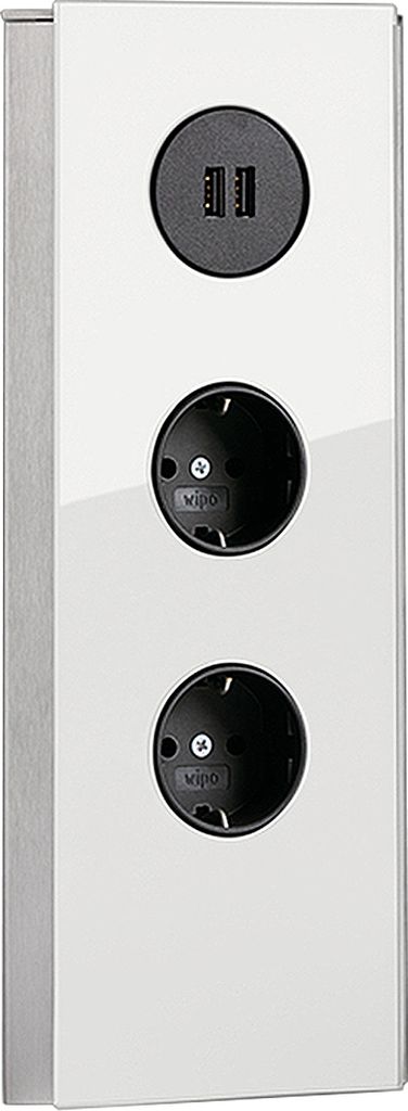 WIPO Mira USB vetro d'angolo, presa d'angolo, vetro bianco Immagine del prodotto 