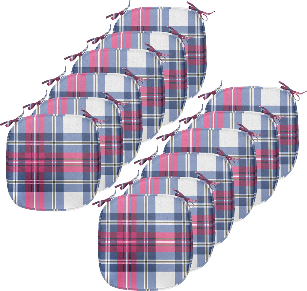 Coprisedie Cucina 12 Pezzi Tartan Impermeabile 40x40 ABAKUHAUS