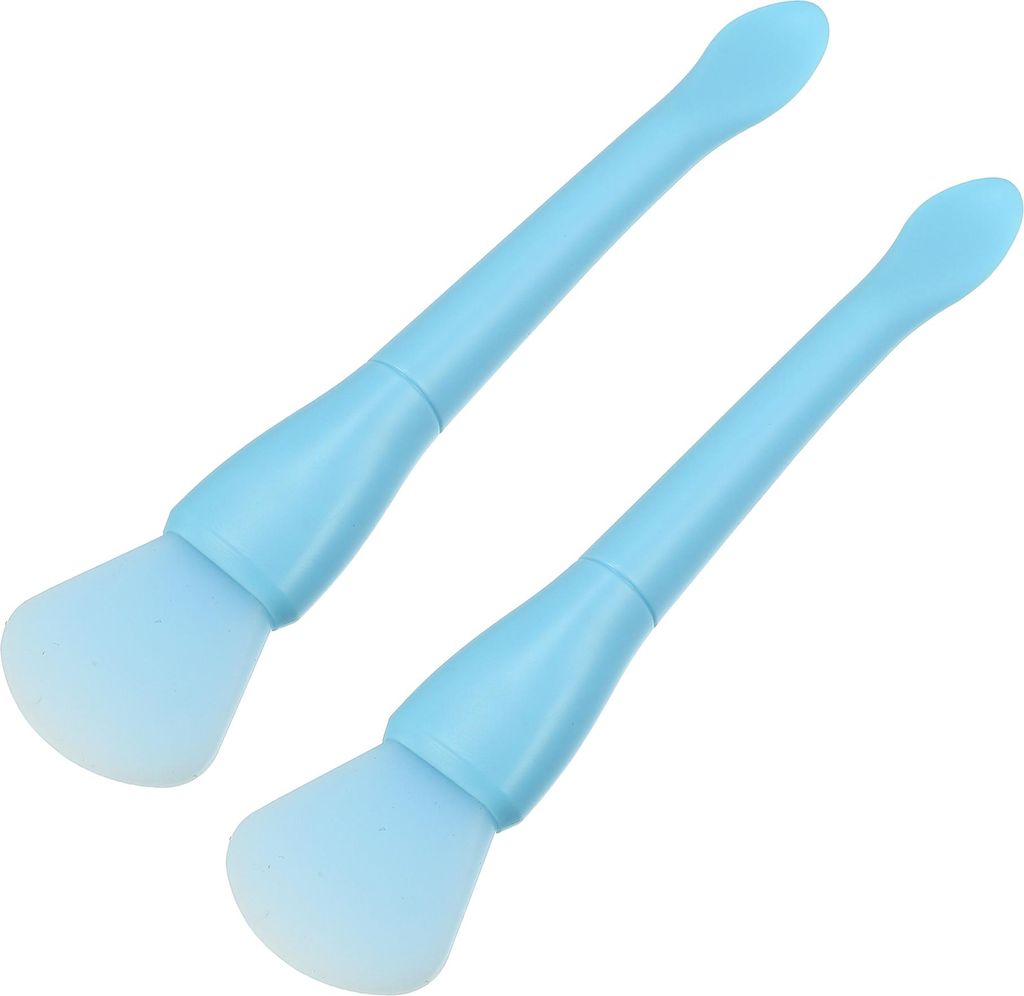 2 Stück Silikon-Gesichtsmaskenbürsten, Gesichtsmasken-Applikatorbürsten, weiche Silikonbürsten, blau