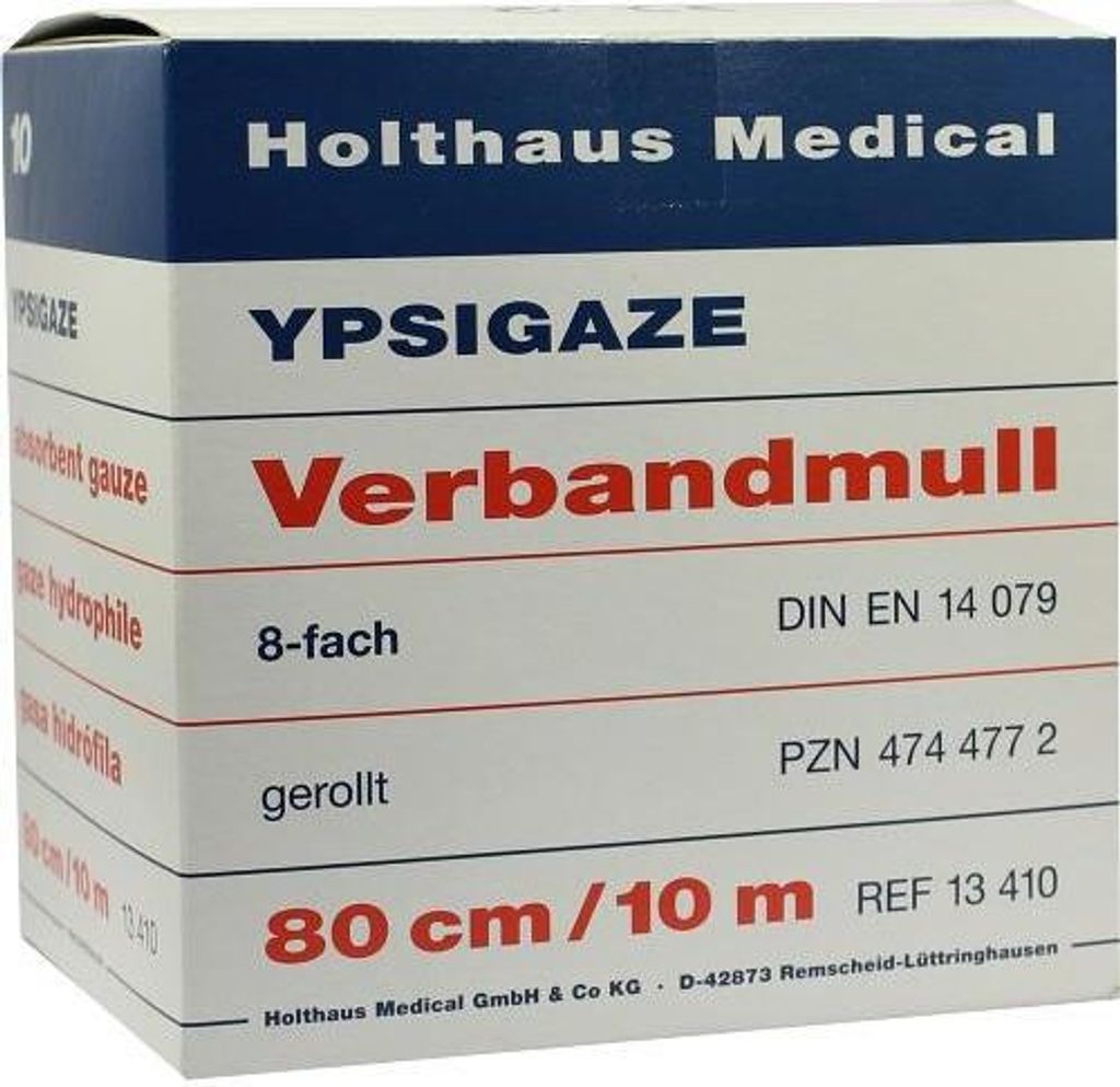 Verbandmull Ypsigaze 10 cmx10 m gerollt 8fach 1 St Produktbild 