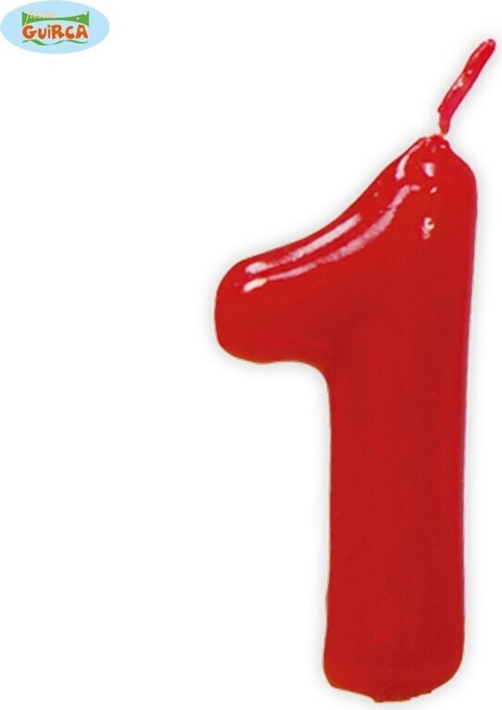 rote Kerze Nummer 1 - Deko Geburtstag Kuchen ca. 5,5 cm