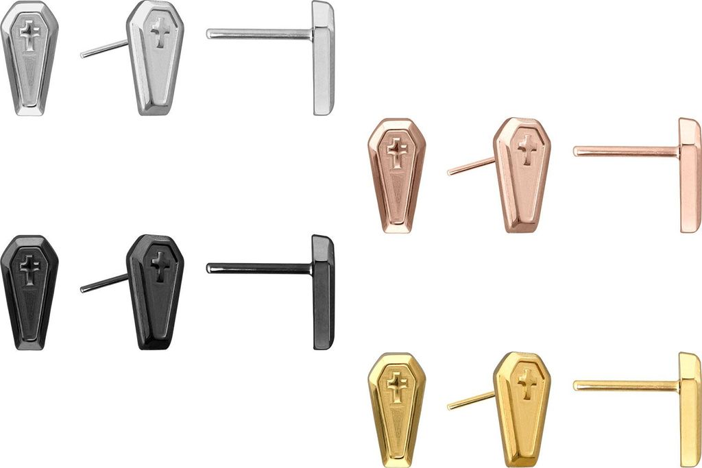 Piercing-Zubehör Titan Aufsatz mit Push Pin SARG