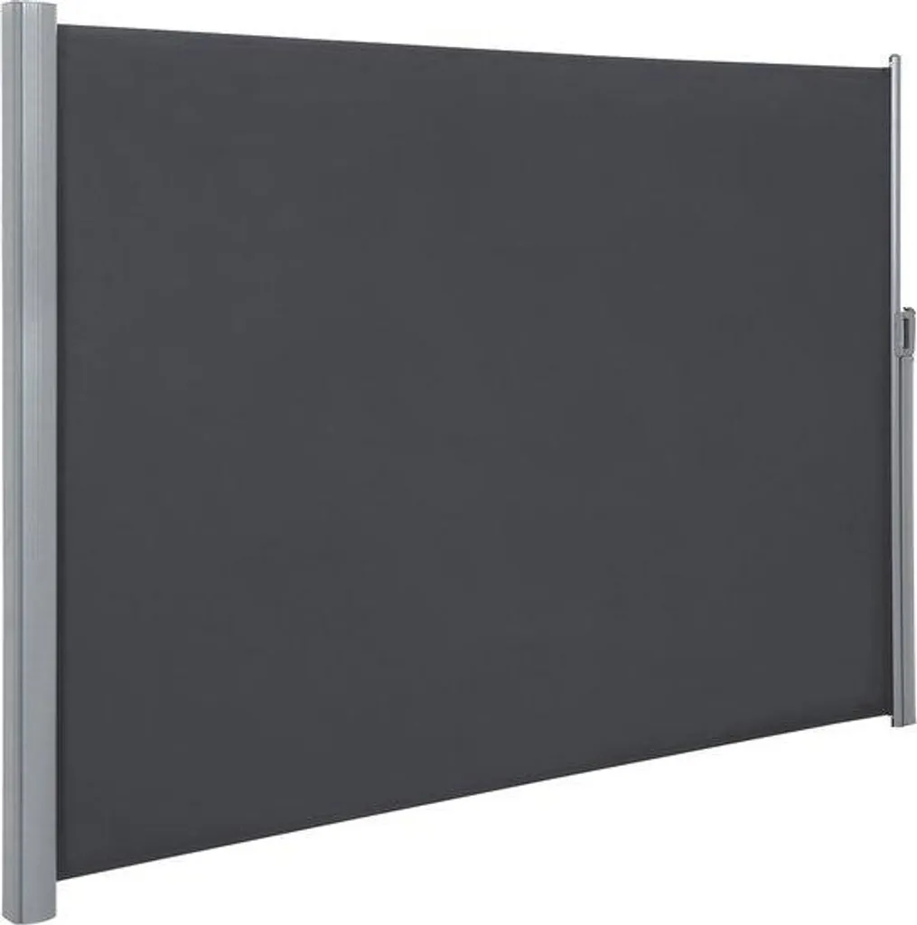 Séparateur de balcon 160x350 cm gris anti-vent pour stopper le vis-à-vis