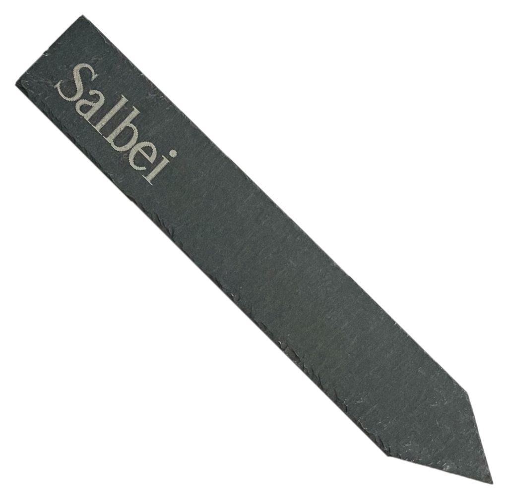 Pflanzenschild "Salbei" Kräuterstecker Schiefer 19 cm graviert