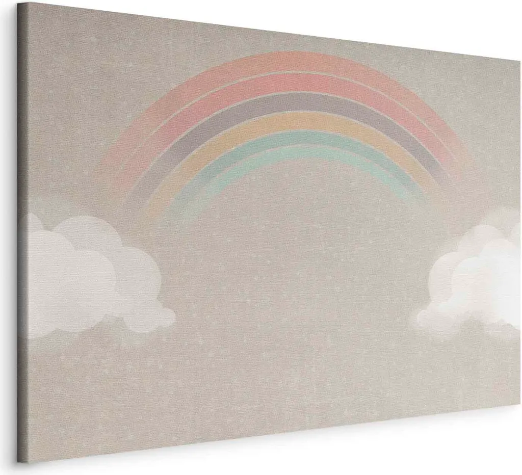 La Magia dell'Arcobaleno Giugno Piovoso - Quadro su Tela 90x60 cm e-A-10137