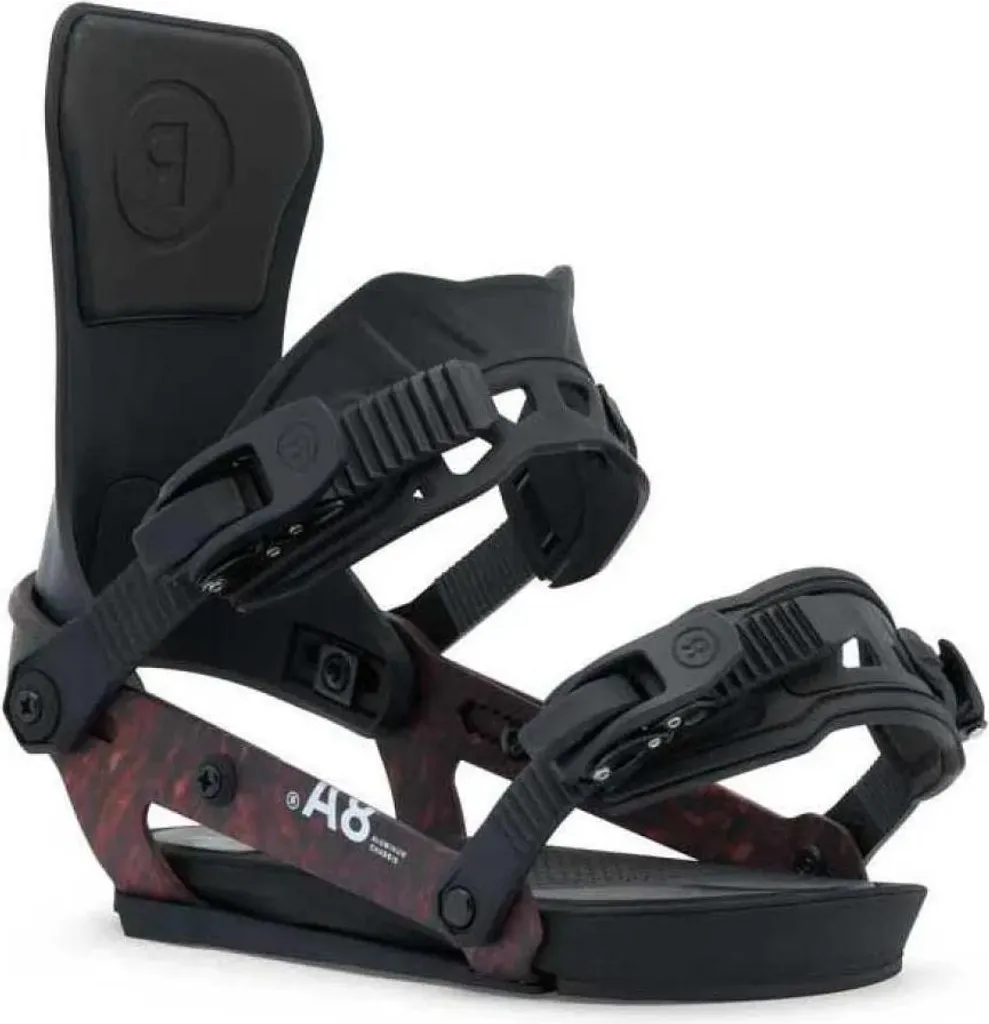 Fixations de snowboard Ride A-8 Noir M pour hommes et femmes