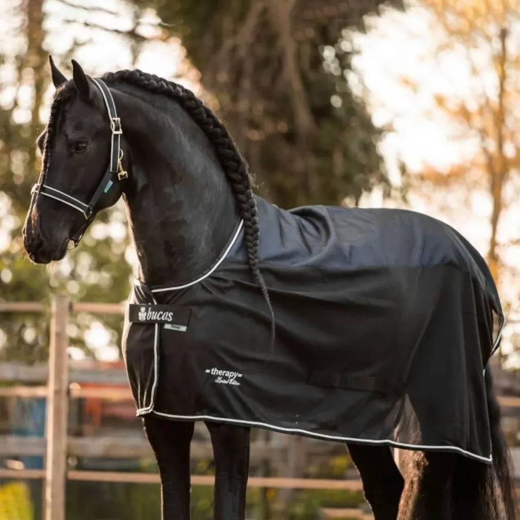 Bucas Therapiedecke Therapy Mesh Cooler LE Noir/Argent Taille 135 cm