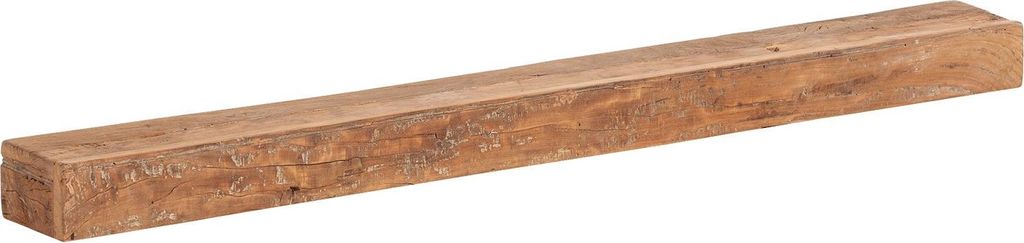 Wandboard Oldwood 160x10x15 cm, rustikales Altholz, Balkenoptik, Wandregal