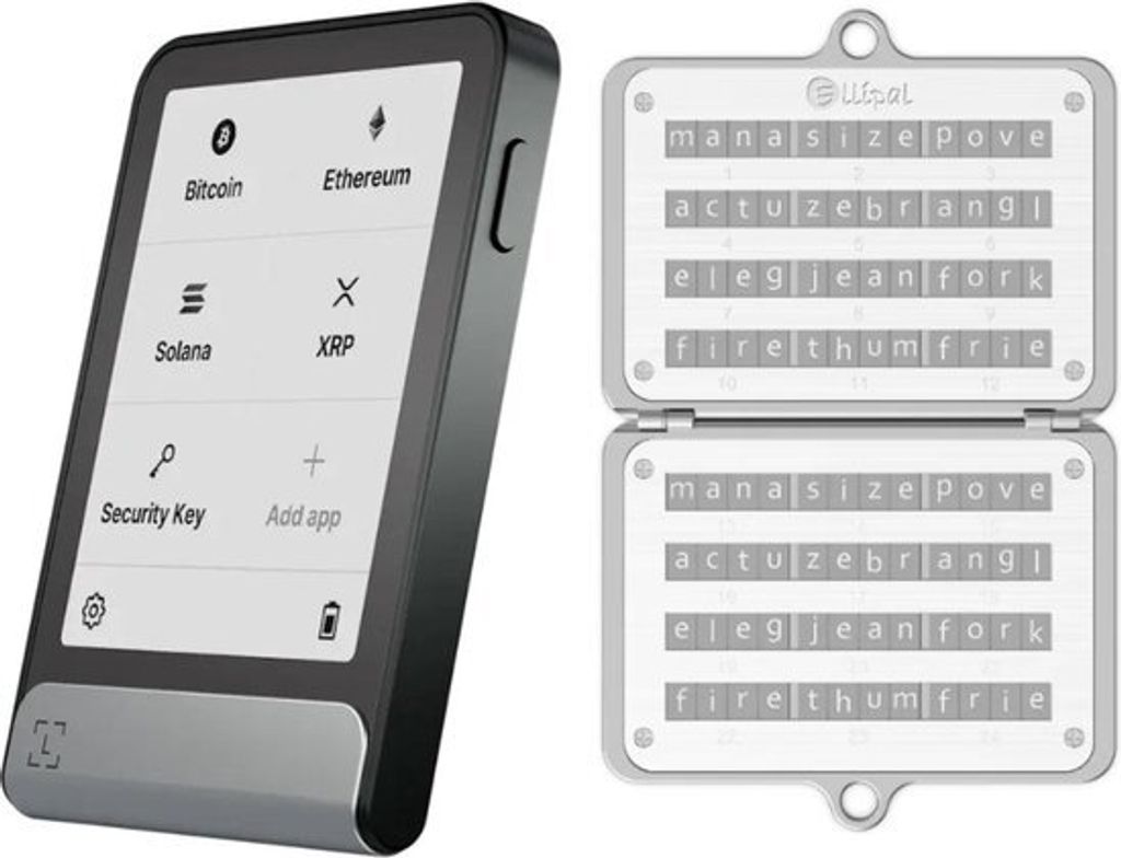 Ledger Flex + Ellipal Seed Phrase Steel - Vorteilsbündel - Krypto Hardware Wallet - Schwarz