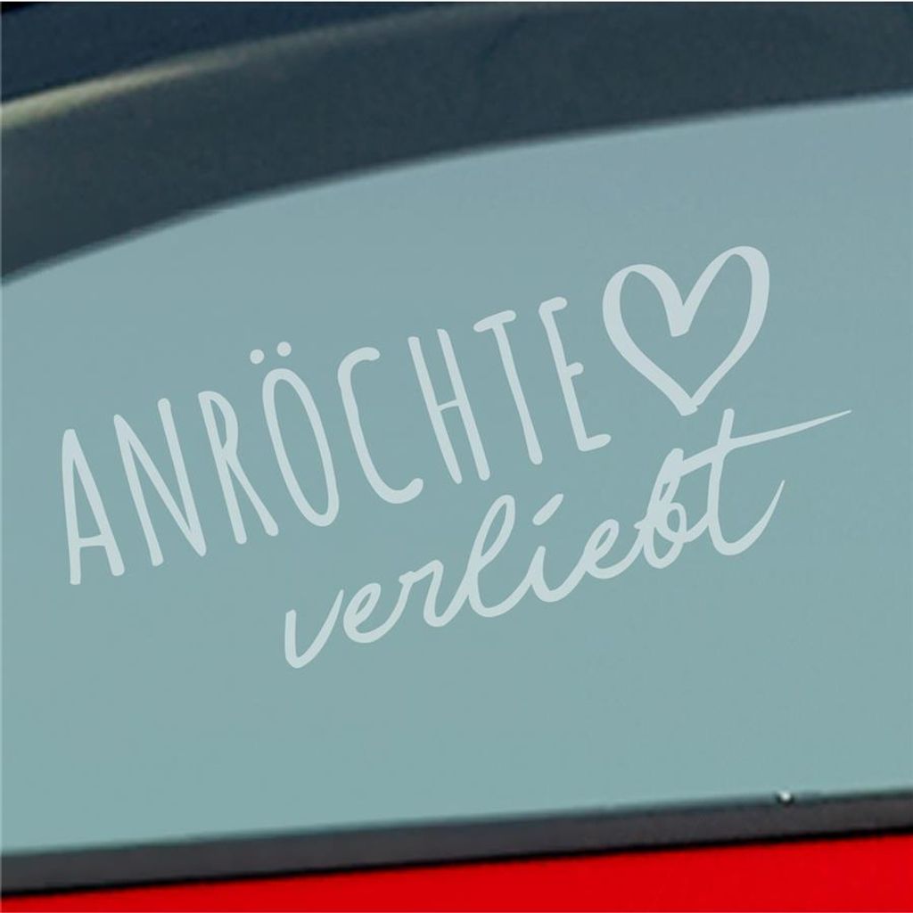Auto Aufkleber Anröchte verliebt Herz Stadt Heimat Liebe Car 19x8 cm Milchglas Sticker Heckscheibenaufkleber