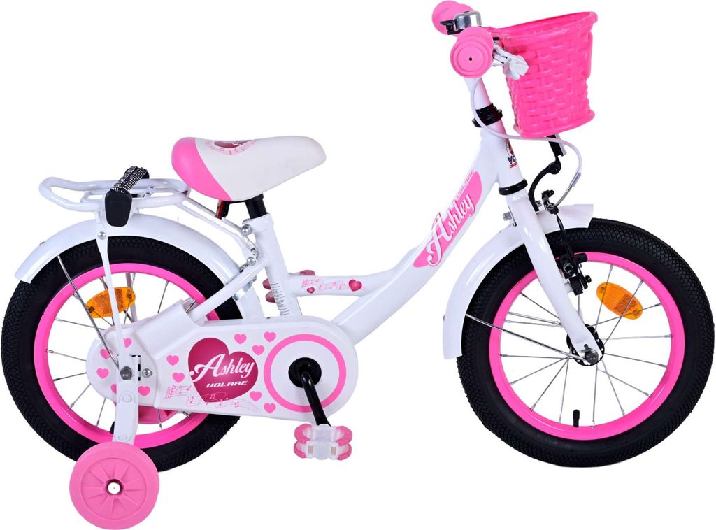 Volare Ashley Kinderfahrrad - Mädchen - 14 Zoll - Weiß