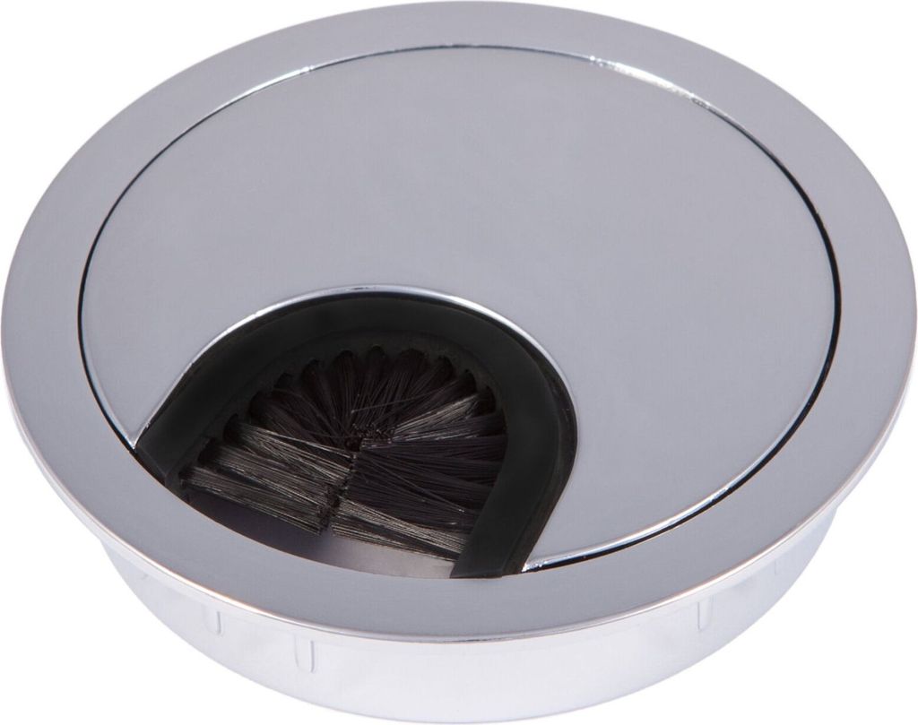 2 Stück Kabeldurchführungen Kabeldurchlass aus Metall Chrom poliert ! Achtung - Neues Bohrmaß Ø 68 mm !