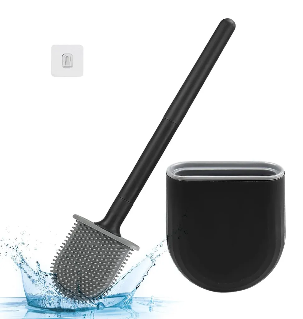 Brosse toilette silicone pour salle de bains moderne et séchage rapide
